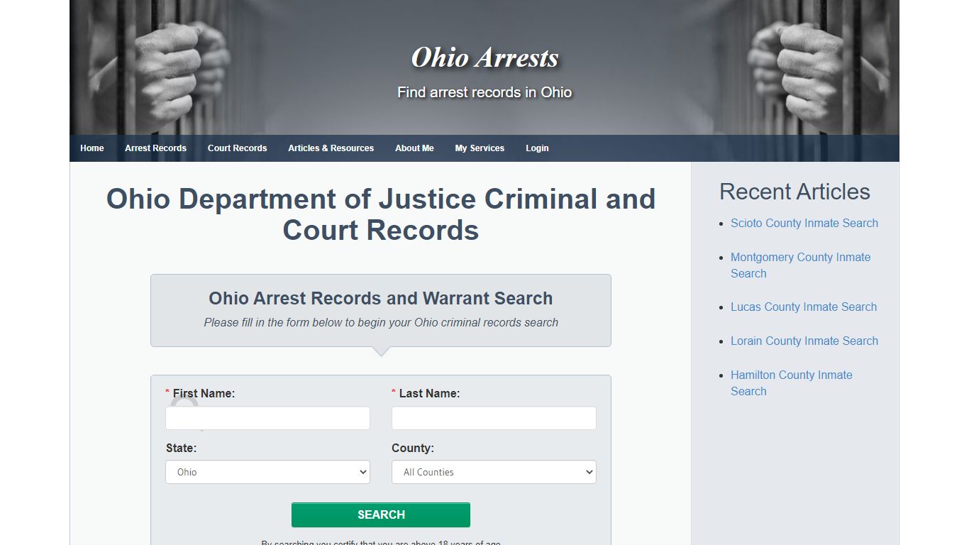 Ohio Department of Justice Criminal and Court Records